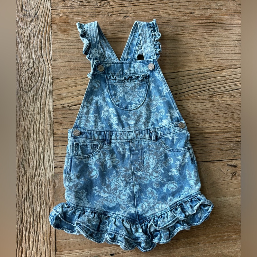 GAP Toddler Love Shack Fancy Floral Denim Skirt all